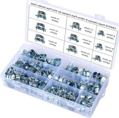 135 slangklemmen 8-18 mm verzinkte mini-brandstofinjectielijnklemmen pijpklemmen voor wasmachine rioolbuizen draad kabel tuinslang afvoerslangen