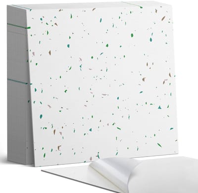 Coloray Plaktegels - Abstract patroon met vlekken Zelfklevende Tegels - 20 cm x 20 cm - Groente Plaktegels - 20 stuks - Vierkant PVC Tegels - Plaktegels Badkamer - Plaktegels Vloer - Vinyl Tegels Zelfklevend - Wandtegel Zelfklevend