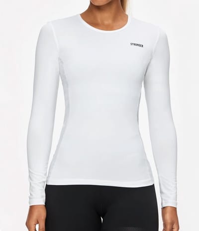 Stronger - Signature Longsleeve - Sportshirt - Dames - Wit - Maat L