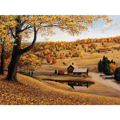 Volledige ronde diamant 5D DIY diamant borduurwerk herfst diamant schilderij kruissteek 20X30CM beige