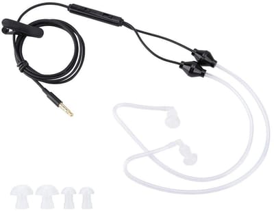 Dailygoods - Anti-Straling 3.5mm Binaurale Oortelefoon met Microfoon