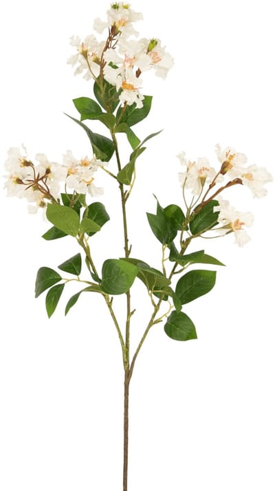 Easyplants | Kunstbloem Lagerstroemia 92 cm wit | Zijde | Nepbloemen | wit | Onderhoudsvrij | Kant-en-klaar