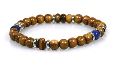 IbizaMen - robles hout - tijgeroog 19cm