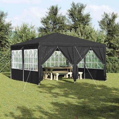 vidaXL - Partytent - Antraciet - 400 - x - 400 - x - 266 - cm - Polyetheen