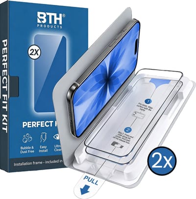 Screenprotector - Geschikt voor Apple iPhone 17 - 2 Stuks - Met Installatie Frame - Perfect Fit Kit - Gehard Glas - Beschermglas - Exacte Uitlijning - Tempered Glass - Screen Protector - Case Friendly - Eenvoudig Aanbrengen