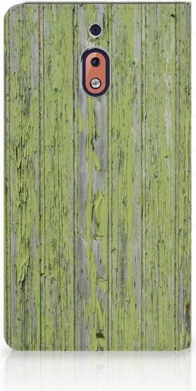 Nokia 2.1 2018 Book Wallet Case Green Wood