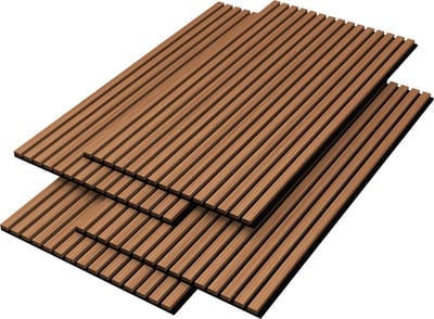 Akoestisch Wandpaneel Vang set van 4 mdf 2,88 m² teak
