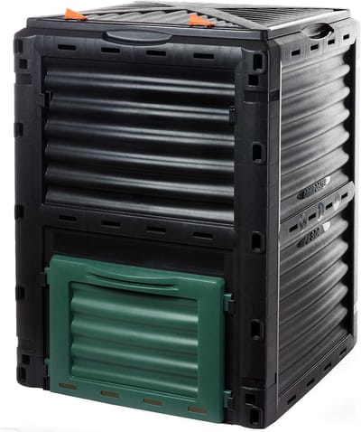 Compostbak 300 liter met klapdeksel - Thermocomposter voor tuinafval en keukenafval, 100% gerecycled kunststof