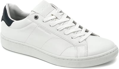 Björn Borg Deuce (T305) Sneaker Heren - Witte Sneaker - Lage Schoen - Wit/Zwart - Maat 40