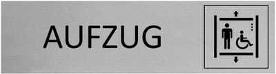 CombiCraft Aluminium Deurbordje "Aufzug " 165x45mm met tape