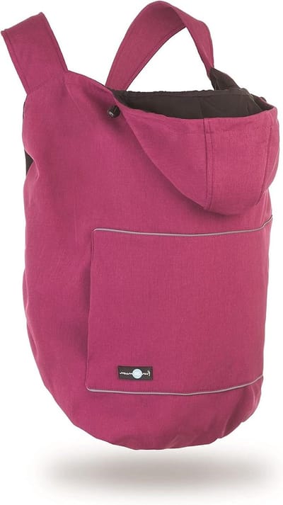 Draaghoes Baby - Babyhoes Draagzak - Baby Warm Houden - Waterdichte Softshell - 62 x 70 cm - Pruim Melange