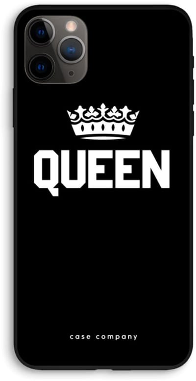 Case Company® - Hoesje geschikt voor iPhone 11 Pro Max hoesje - Queen zwart - Biologisch Afbreekbaar Telefoonhoesje - Bescherming alle Kanten en Schermrand