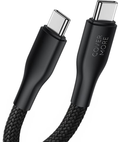 Usb C kabel - Snellader - Usb C naar usb C - Kabeltje voor carplay in auto - Quick charge en fast charging - 1m - Zwart