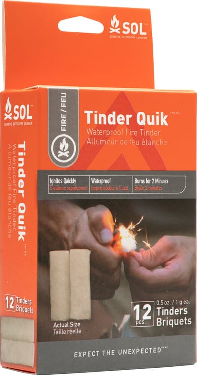 SOL Preppers Waterbestendige Tinder Quik Tondels Vuurstarter Tinder Kamp Vuur Tondel Aanmaakblokjes