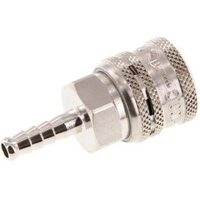 Staal/Messing DN 7.2 (Euro) Safety Luchtkoppeling Snelkoppeling 6 mm Slangpilaar