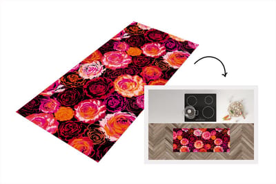 Keukenloper - Loper keuken - Rozen - Patronen - Bloemen - 120x50 cm - Keukenloper vinyl