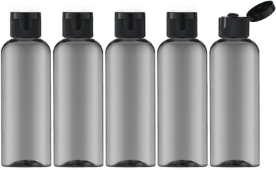 Thijox - Reisflesjes Set van 5 - Lege Plastic Flesjes 100ml met Flip Cap - Navulbare Reisflessen voor Shampoo, Douchegel, Lotion en Cosmetica - Ideaal