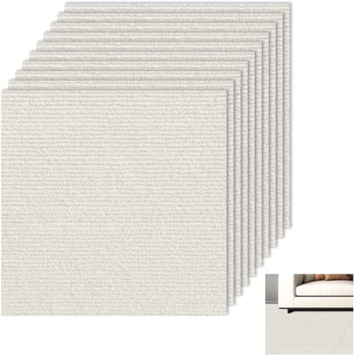 Quvo® Tapijttegels - Tapijttegels 50x50 cm - Tapijttegels Zelfklevend - Beige - 40cm x 40cm x 1cm;1.5 kg