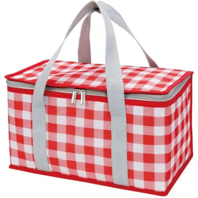 Tas Picknickmand Tassen Strandtas Opvouwbare Koeltas Herbruikbaar Met Ritssluiting Bovenkant - Voor Warme Of Koude Picknick Accessoires Buiten(13.8X7.9X7.9 In) United States