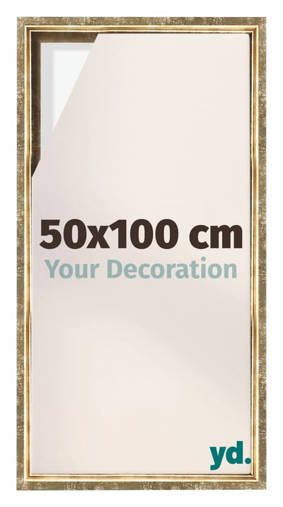 Your Decoration - Baklijst 50x100 cm - Goud Antiek - Baklijst voor Canvas - MDF - Lyon