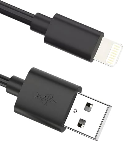 Oplaadkabel geschikt voor iPhone 14, 13, 12, 11, XR, XS, 8, 7, 6, Mini, Pro Max - USB naar Lightning - Zwart - 1M