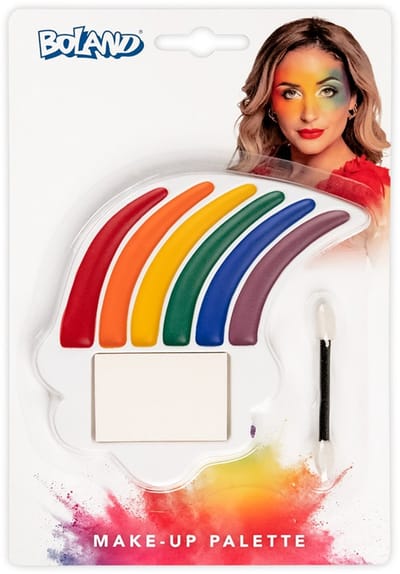 Boland - Palet schmink Regenboog - Multi - Schmink palet - Carnaval, Themafeest, Kinderfeestje, Festival, Pride - Pride