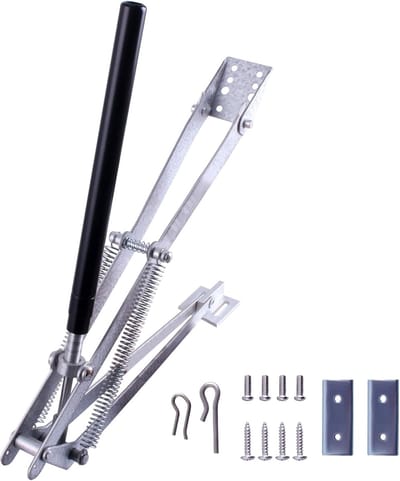 Kasraamopener - Automatische raamopener - Ventilatie regelen - Dubbel veermechanisme - 45 cm hefhoogte - Aluminiumkleur