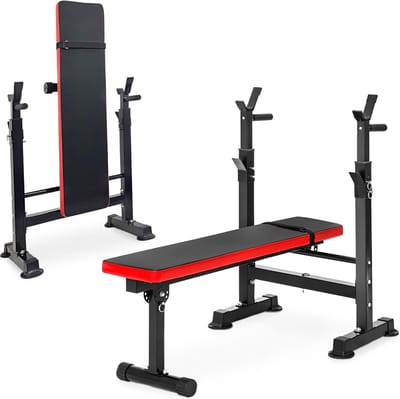 Verstelbare Multifunctionele Trainingsbank met Squat Rek, Beenverlenging en Preacher Krul - Ideaal voor Thuisgym