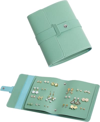 Earring Storage Organizer voor Oorbellen, Praktische Opbergdoos voor Sieraden, Draagbare Earring Pencil Case voor Meisjes en Vrouwen