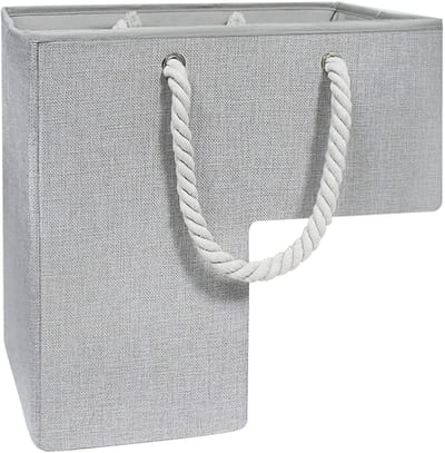 opvouwbaar, L-vorm, trapmanden met handgrepen, grote wasmand, draagmand, multifunctionele mand voor wasgoed, speelgoed, huishoudelijke artikelen