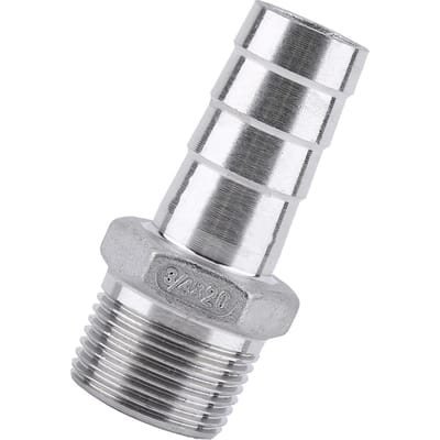 Raccord de tuyau fileté mâle en acier inoxydable 304 Raccord queue de tuyau barbelé (34 x20mm)