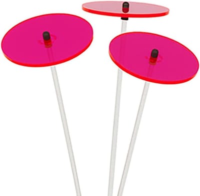 Zonneboeket Set - Decoratieve Zonnevanger - Tuin Decoratie - Auteursrechtelijk Beschermd Ontwerp - 3 Delig 25cm Stok - Rood