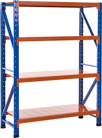 BELIANI FIUGGI - Stellingkast 4 planken - Oranje/Blauw - Staal
