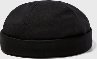 Beanie Cap zwart Fisherman -Verstelbaar-Hat-Hoed-Beanie cap -Beanie - Hippie - One size - hippie accessoires-retro - Hoed-kerstcadeau