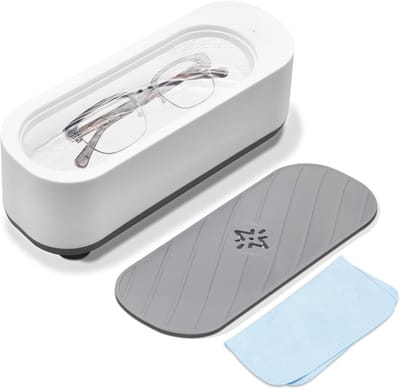 Ultrasone Reiniger - Sieraden Badje - Schoonmaken van Accessoires - 45000 Hz Trillingen - 18.6 x 6.8 cm - Wit