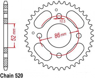Couronne de transmission Esjot pour Quad Kymco 50 MXU 2005 à 2008 Neuf