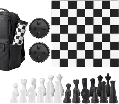 Magnetisch Schaakspel - Reis Schaakbord - Spelplezier Onderweg - Sterke Magnetische Hechting - 7 x 7 x 18 cm - Meerkleurig