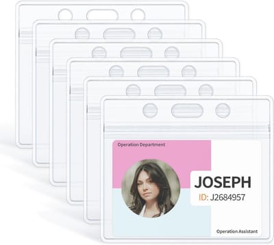Set van 6 Transparante Paspoorthouders met Ritssluiting voor Creditcards en ID-Kaarten
