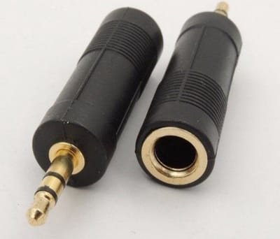 3.5MM STEREO TO 6.35MM JACK ADAPTOR GOLD PLATED