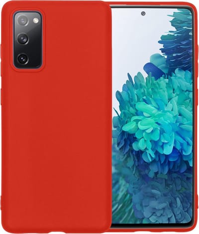 Hoesje - Geschikt voor Samsung Galaxy S20 FE - Sterk & Shockproof - Siliconen Case - Hoes Cover - Telefoonhoes - Rood