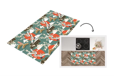 Keukenloper 120x60 cm - Keukenmat vinyl Kraanvogel - Sakura - Zon - Patronen - Keukenmatten loper - Keuken vloerkleed tapijt