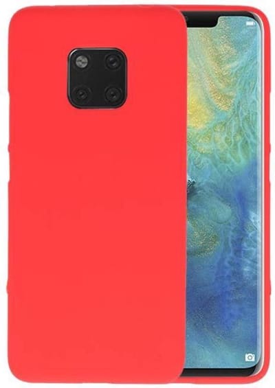 Hoesje Geschikt voor de Huawei Mate 20 Pro - Backcover Color Telefoonhoesje - Rood