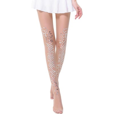 Sexy Dames Panty Net Strak Nylon Visnet Mesh Dames Kousen Persoonlijkheid Dun Zeemeermin Bikini Haakvrij Zijde Zilveren Kousen One Size gray