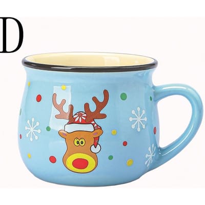 Nieuwe Mini Kerstmokken Koppels Keramische Bekers Kawaii Kerstman Beeldjes Creatief Cadeau Voor Kantoor Thuis Melk Koffie Theekop 150ml