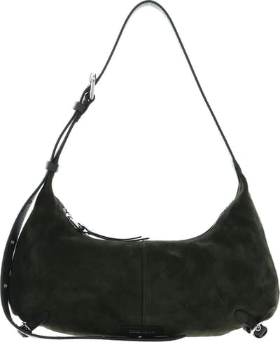 COCCINELLE Leren Schoudertas Abigail Suede B Shoulder Bag Alga Donkergroen