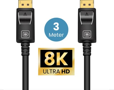 Somstyle DisplayPort kabel 1.4 – 8K 60Hz – 4K 144 Hz - 32.4GBps – Gecertificeerd – DP 1.4 kabel - 3 Meter