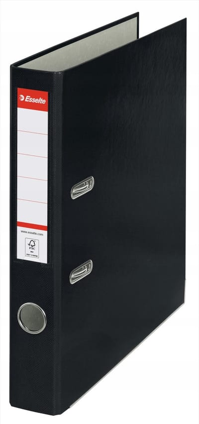 Esselte Eko 81197 - Ordner - A4/50mm - Zwart - Duurzaam - Milieuvriendelijk - Stevig