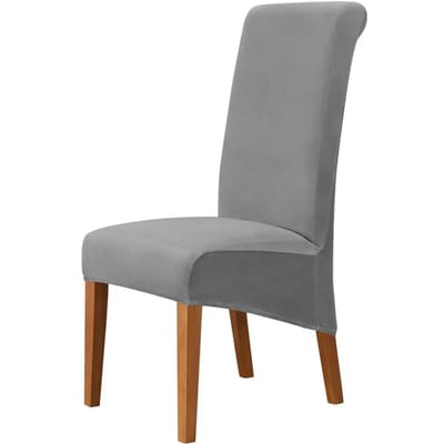 XL Grote Maat Slee Rug Stoelhoes Eetkamer Luxe Fluweel Sofa Stoelhoes Keuken Bureau Stoelhoezen Verstelbaar 1pc