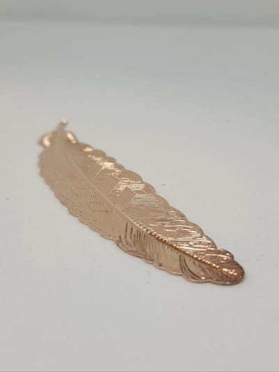 Jumada's - Rose Gold Boekenlegger Veer - Metaal - Bedankt Cadeautje - Geluksbrenger - Kleinigheidjes