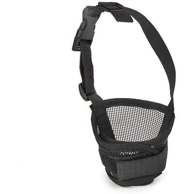 Antislip Hondengezichtmasker, Verstelbaar Blafbijtnet, Schoonheid Anti-Bijt en Anti-Knaag Gereedschap XL zwart
